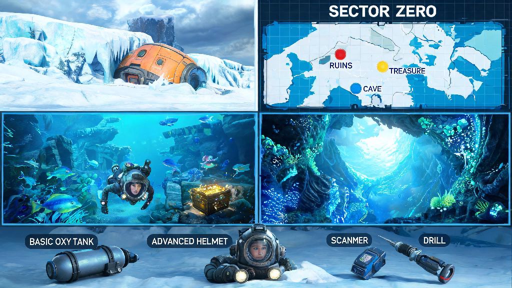 Easy Guide to Sector Zero Map Subnautica Mercury 2 Locations & Hidden Spots